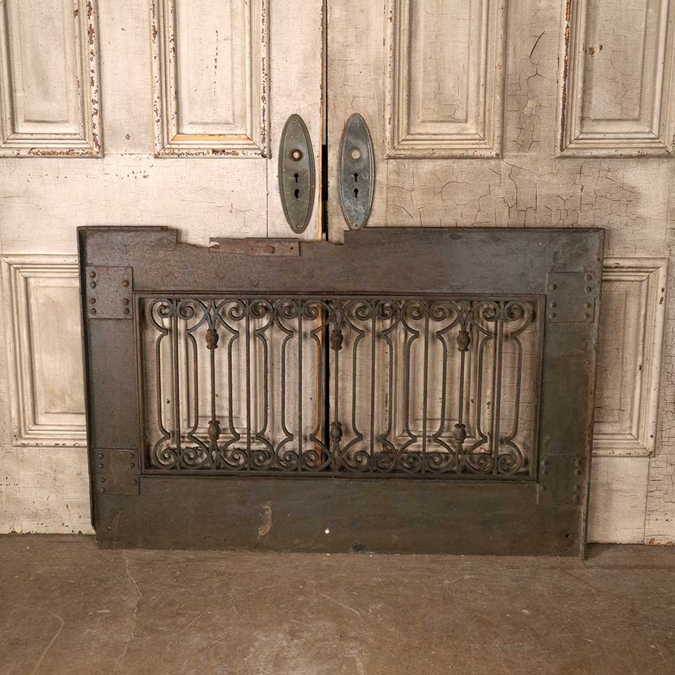 44x29 Antique Ornate Cast Iron Grate Panel image 6