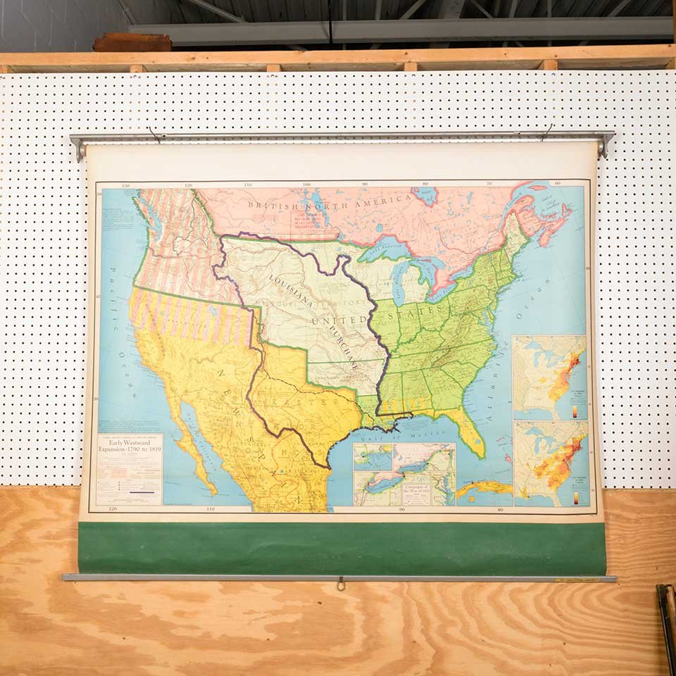 Vintage Pull-Down Map of the United States image 1