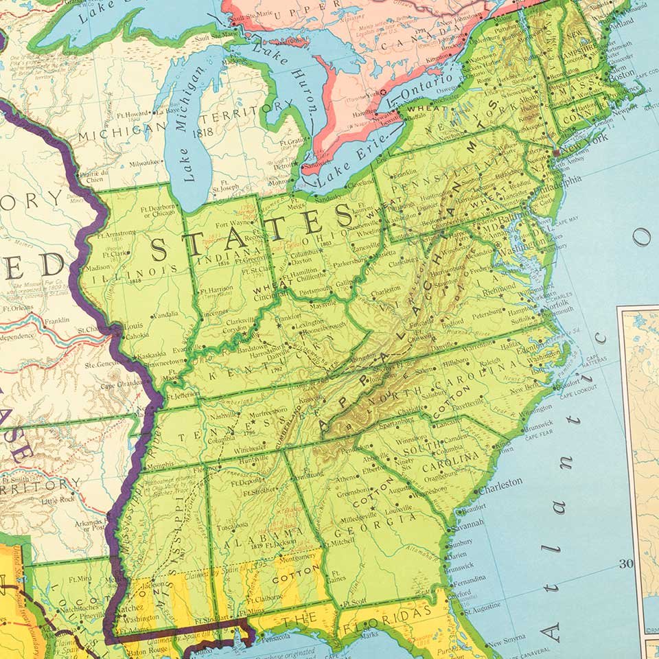 Vintage Pull-Down Map of the United States image 4