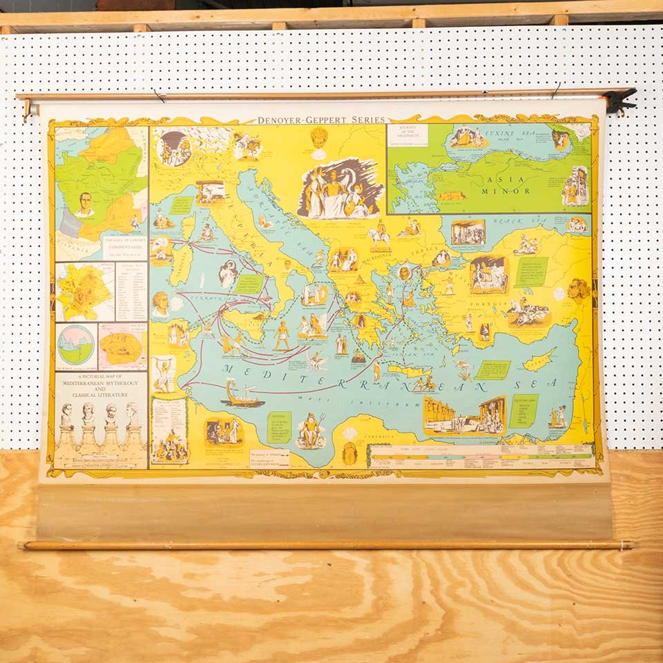 Pictorial Map of Mediterranean Mythology image 1