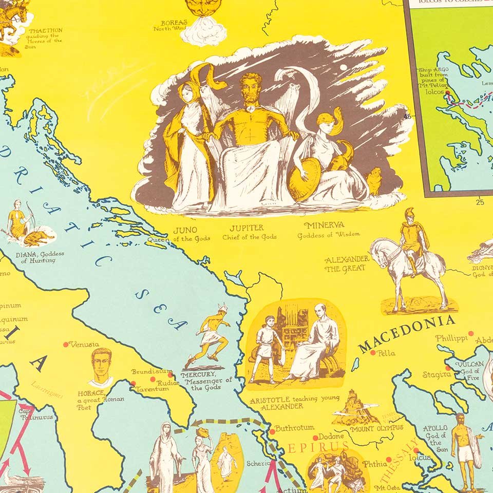 Pictorial Map of Mediterranean Mythology image 6