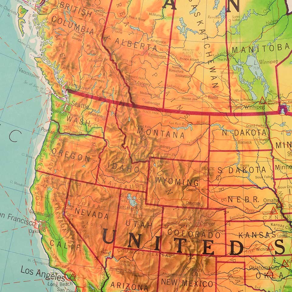 Vintage Pull-Down Map of the United States image 6