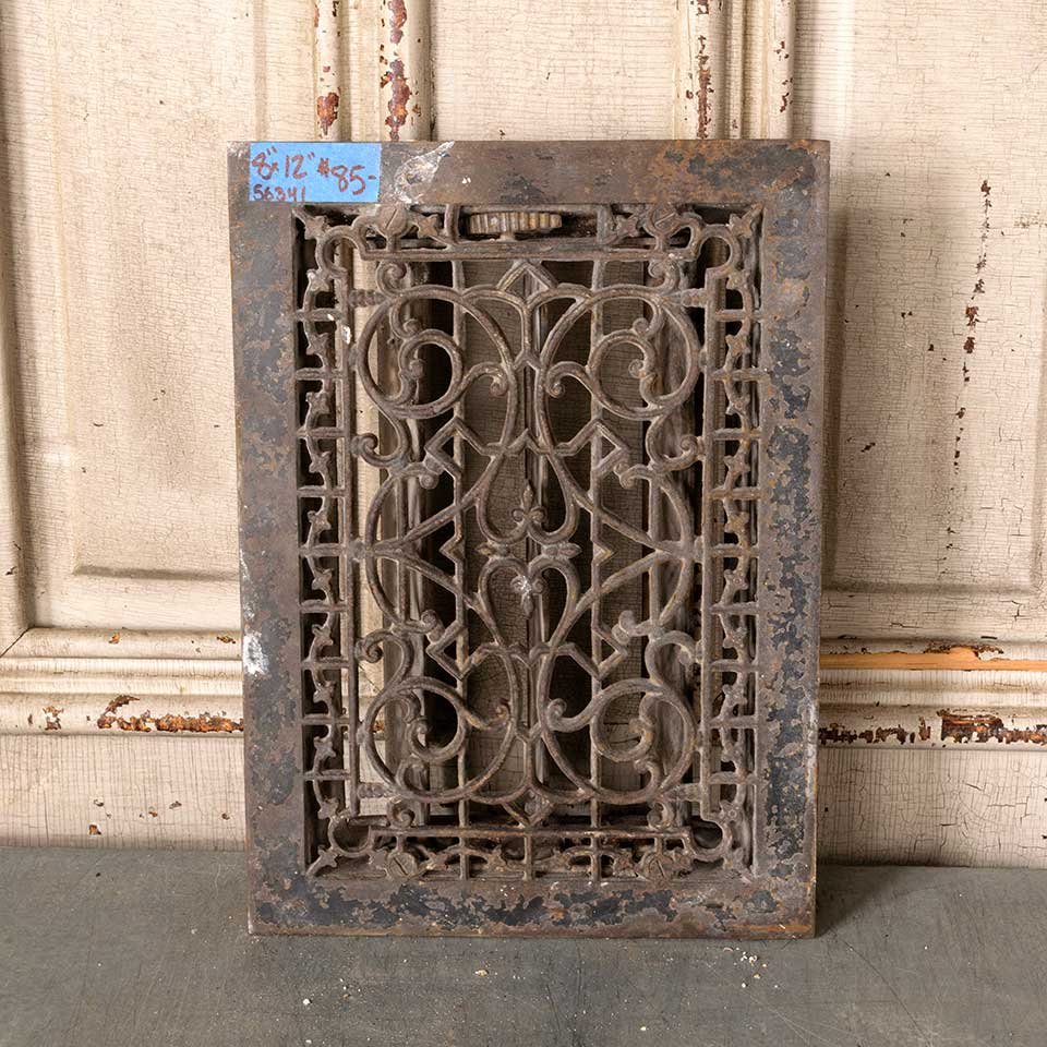 8x12 Antique Heat Grate Floor Vent Cover image 2