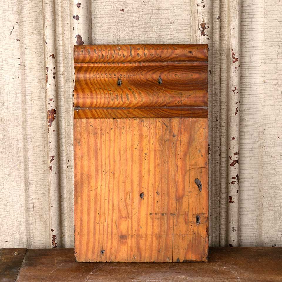 Antique Wood Interior Door Plinth Trim Block image 1