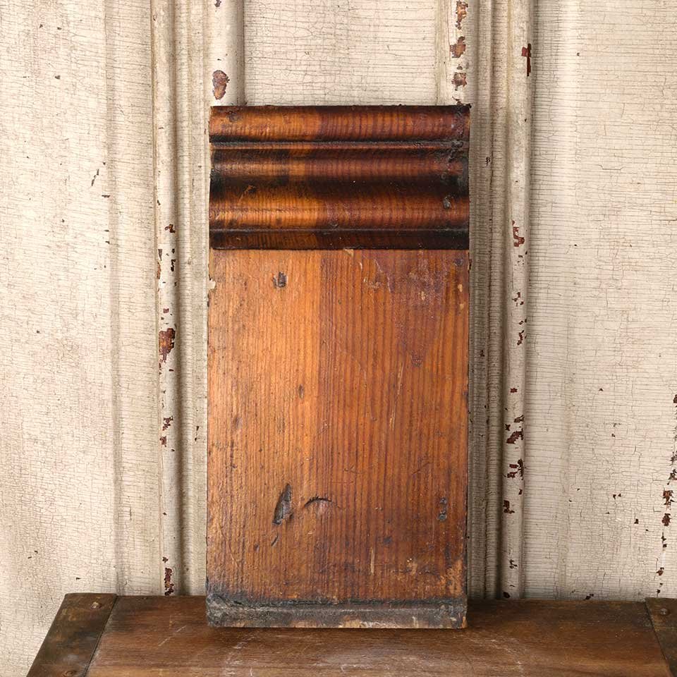 Antique Wood Interior Door Plinth Trim Block image 2