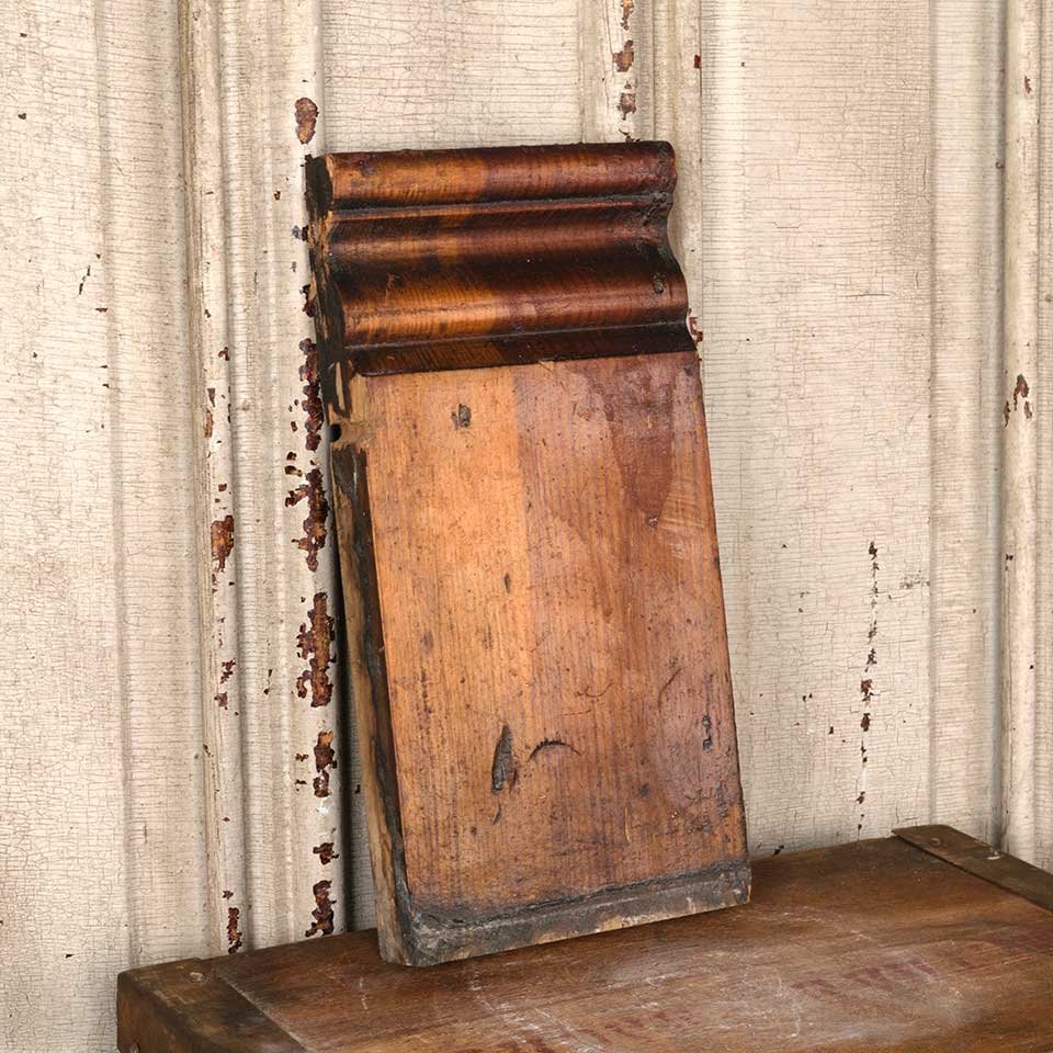 Antique Wood Interior Door Plinth Trim Block image 1