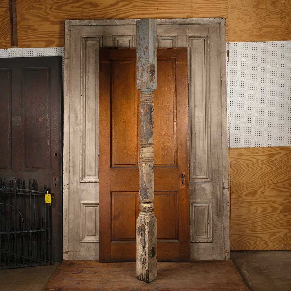6x6x96 Antique Victorian Wood Porch Post image 1