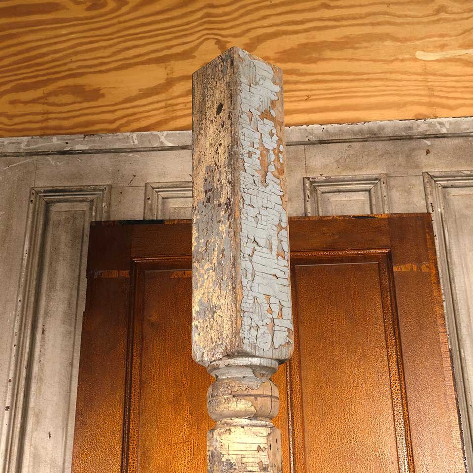 6x6x96 Antique Victorian Wood Porch Post image 7