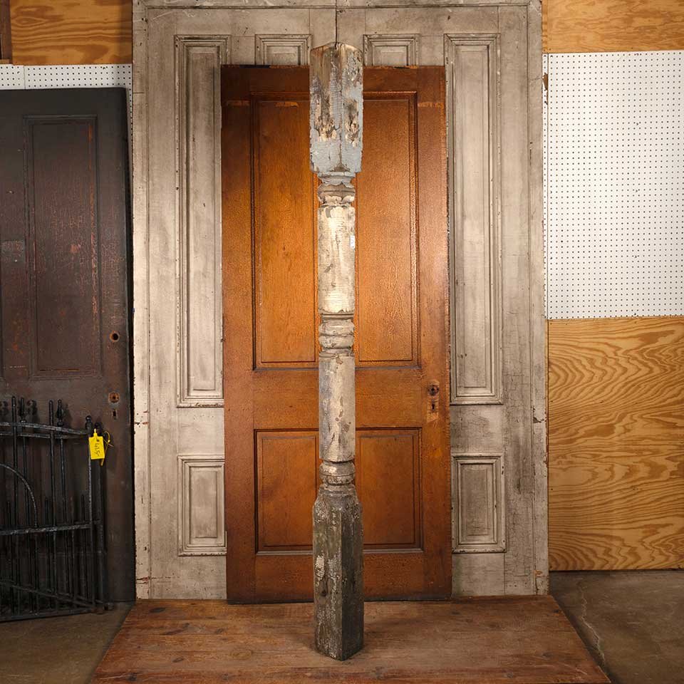 6x6x88 Antique Victorian Wood Porch Post image 1