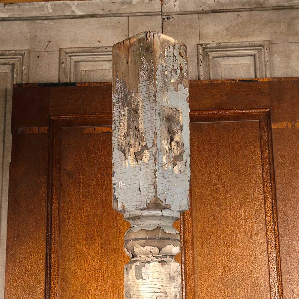 6x6x88 Antique Victorian Wood Porch Post image 2