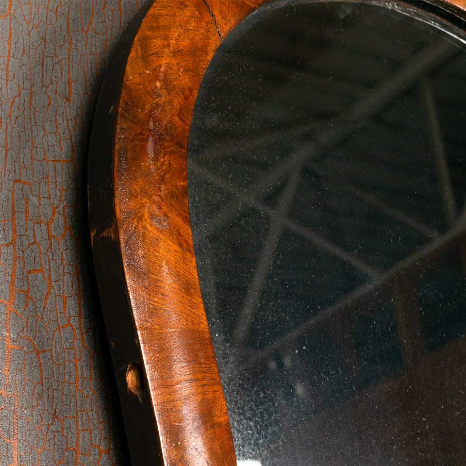 17x27 Antique Wood Framed Mirror image 4