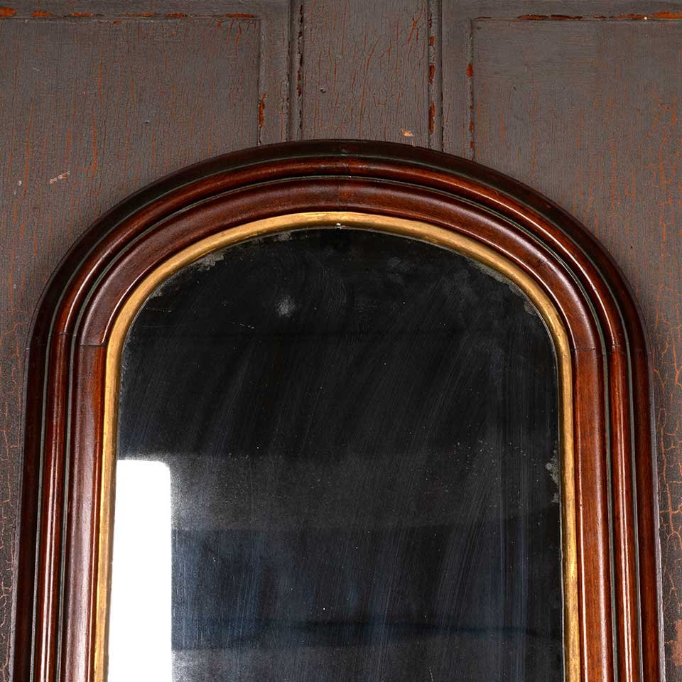 21x32 Antique Arched Wood Framed Mirror image 2