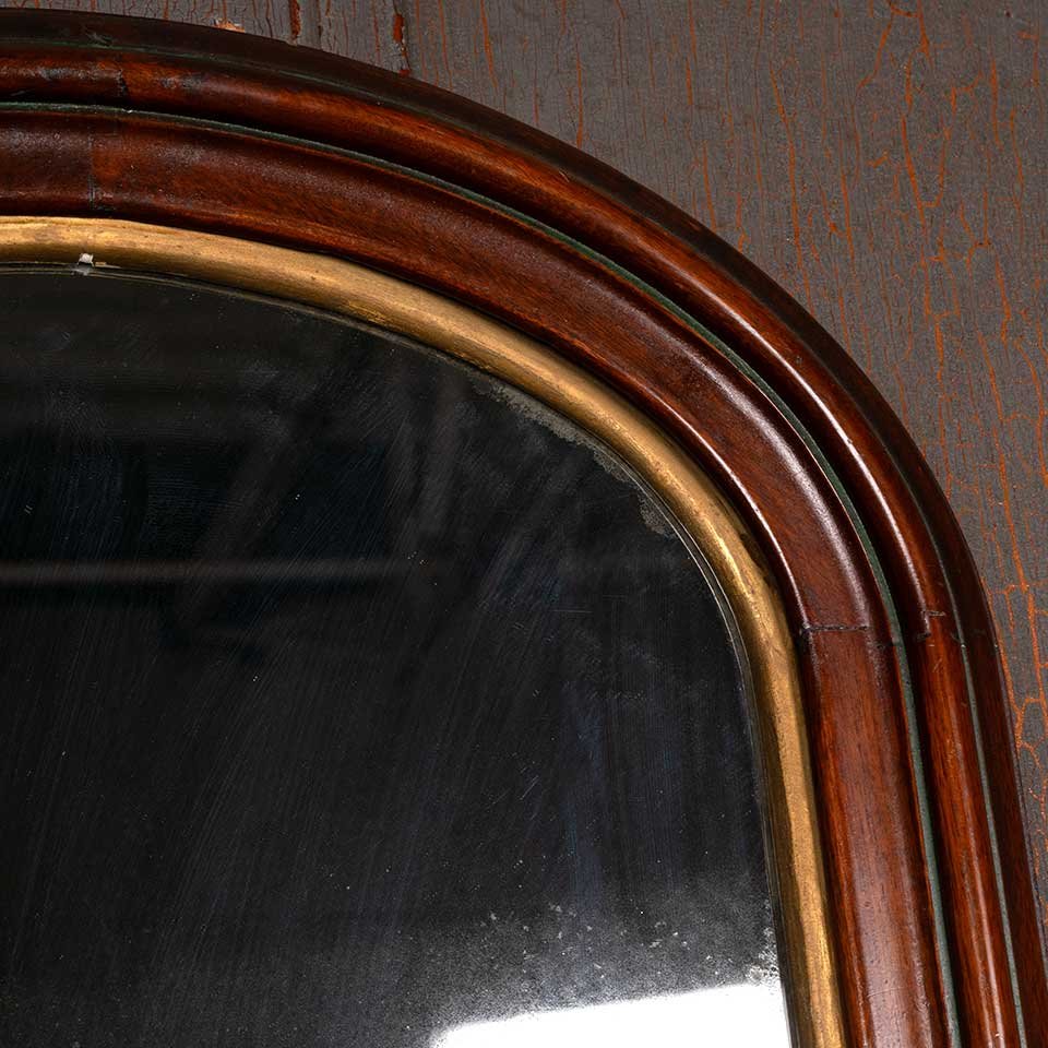 21x32 Antique Arched Wood Framed Mirror image 7
