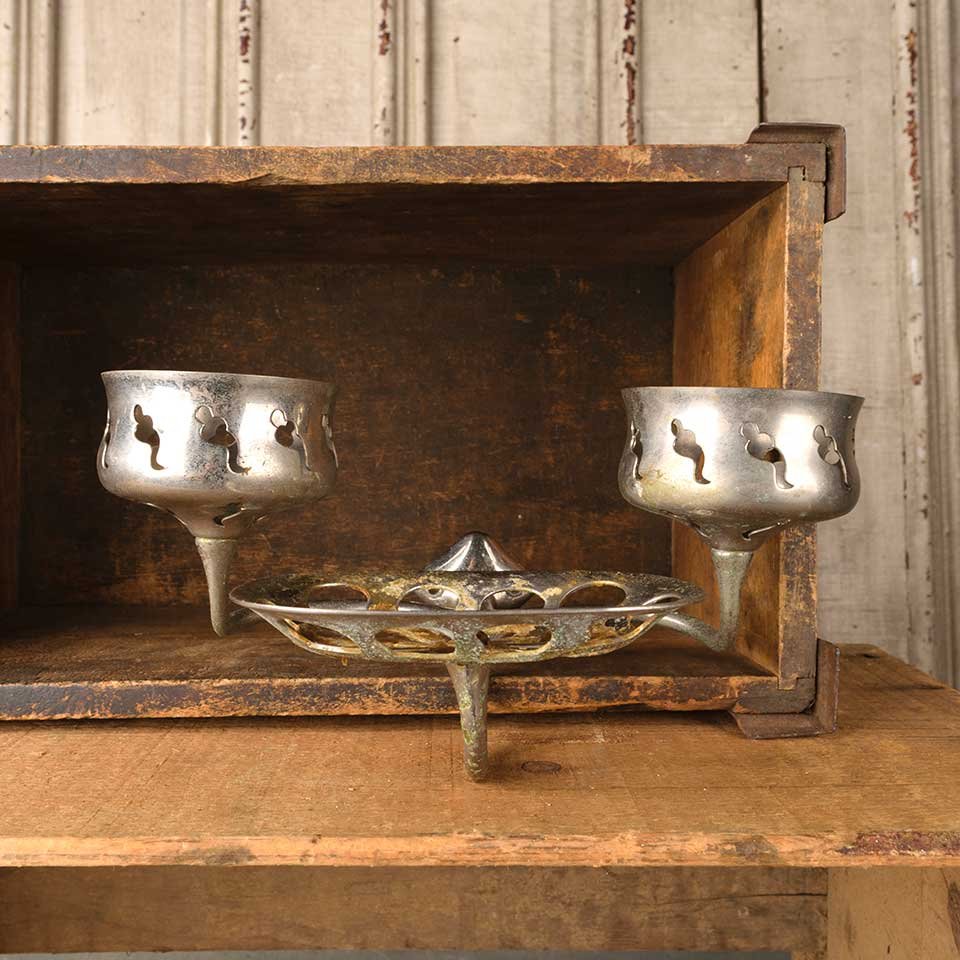 Antique Nickel Soap Dish & Cup Holder image 5