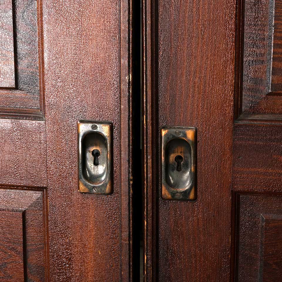 62x89 Antique 6 Panel Wood Pocket Doors image 8