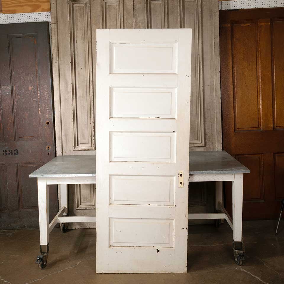 30x78 Antique 5 Panel Wood Interior Door image 6
