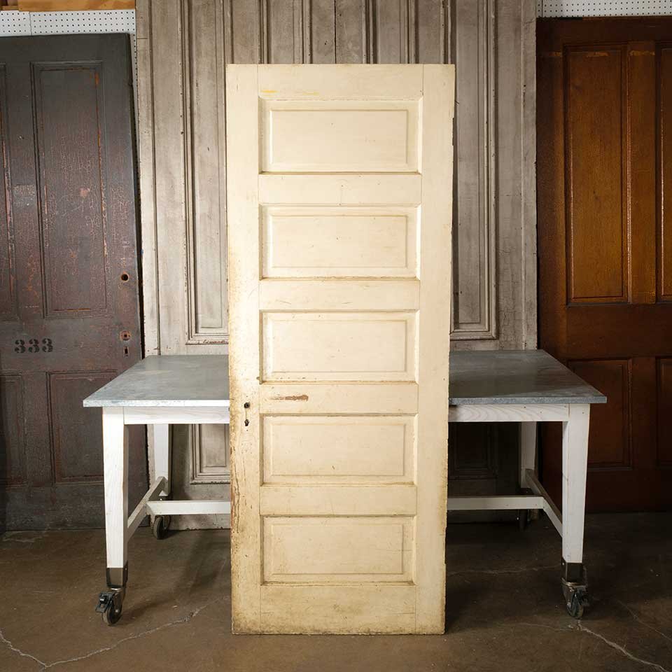 30x78 Antique 5 Panel Wood Interior Door image 4