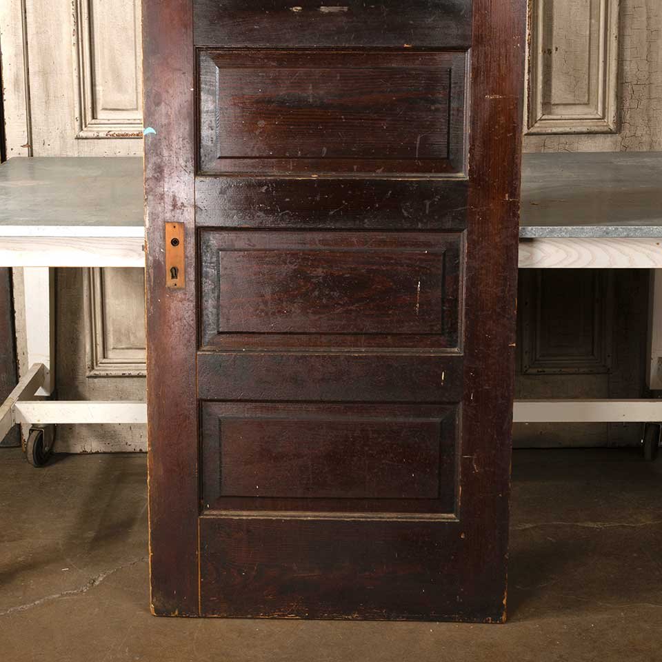 30x79 Antique 5 Panel Wood Interior Door image 3