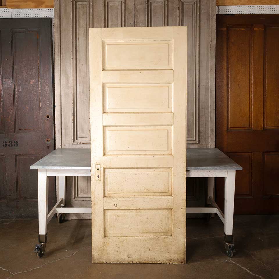32x79 Antique 5 Panel Wood Interior Door image 5