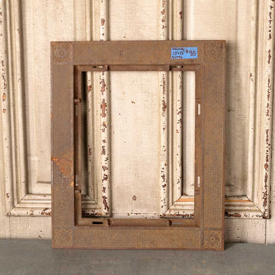10x12 Antique Cast Iron Heat Grate Surround image 1