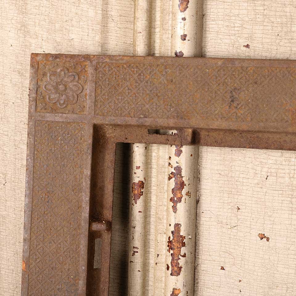 10x12 Antique Cast Iron Heat Grate Surround image 2