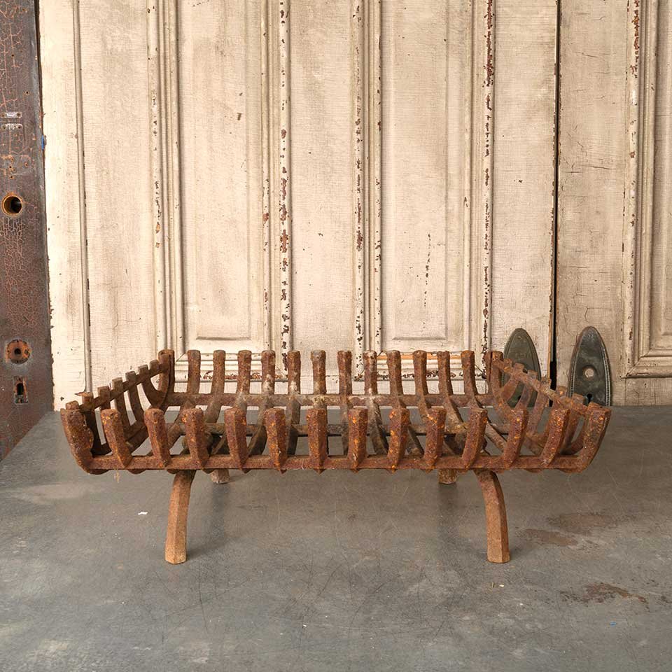 24x15 Antique Fireplace Log Holder Basket image 3