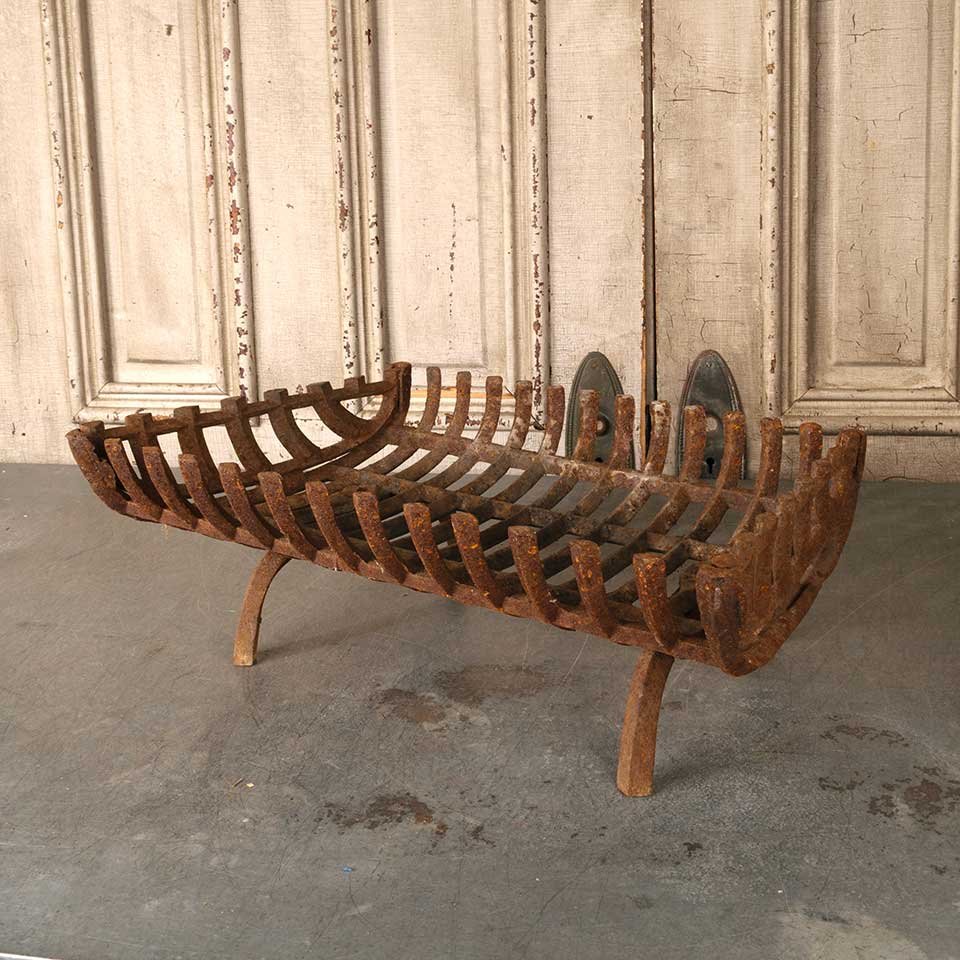 24x15 Antique Fireplace Log Holder Basket image 2