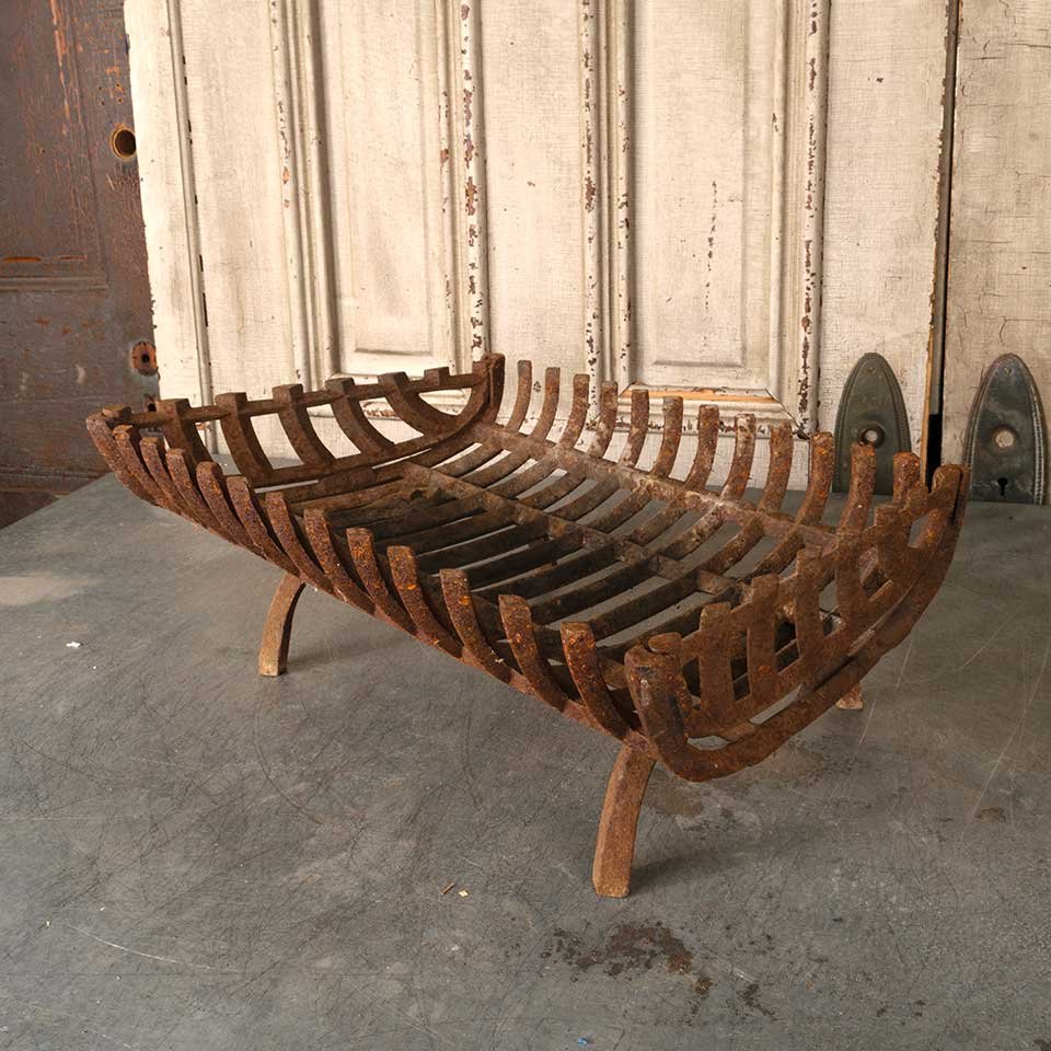 24x15 Antique Fireplace Log Holder Basket image 6