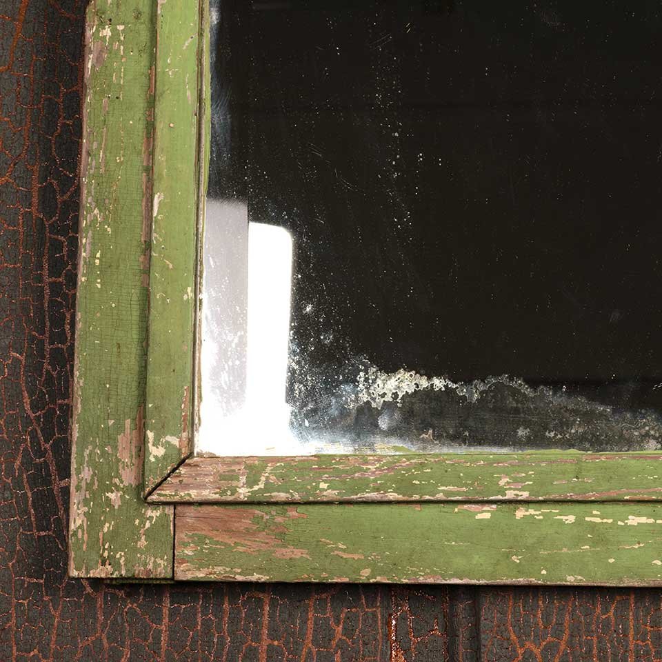 18x22 Antique Primitive Wood Framed Mirror image 3
