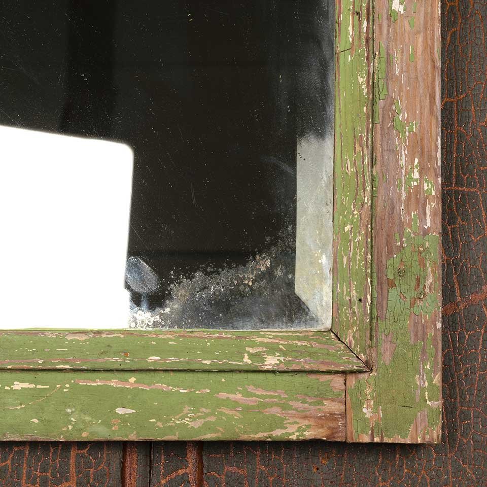 18x22 Antique Primitive Wood Framed Mirror image 5