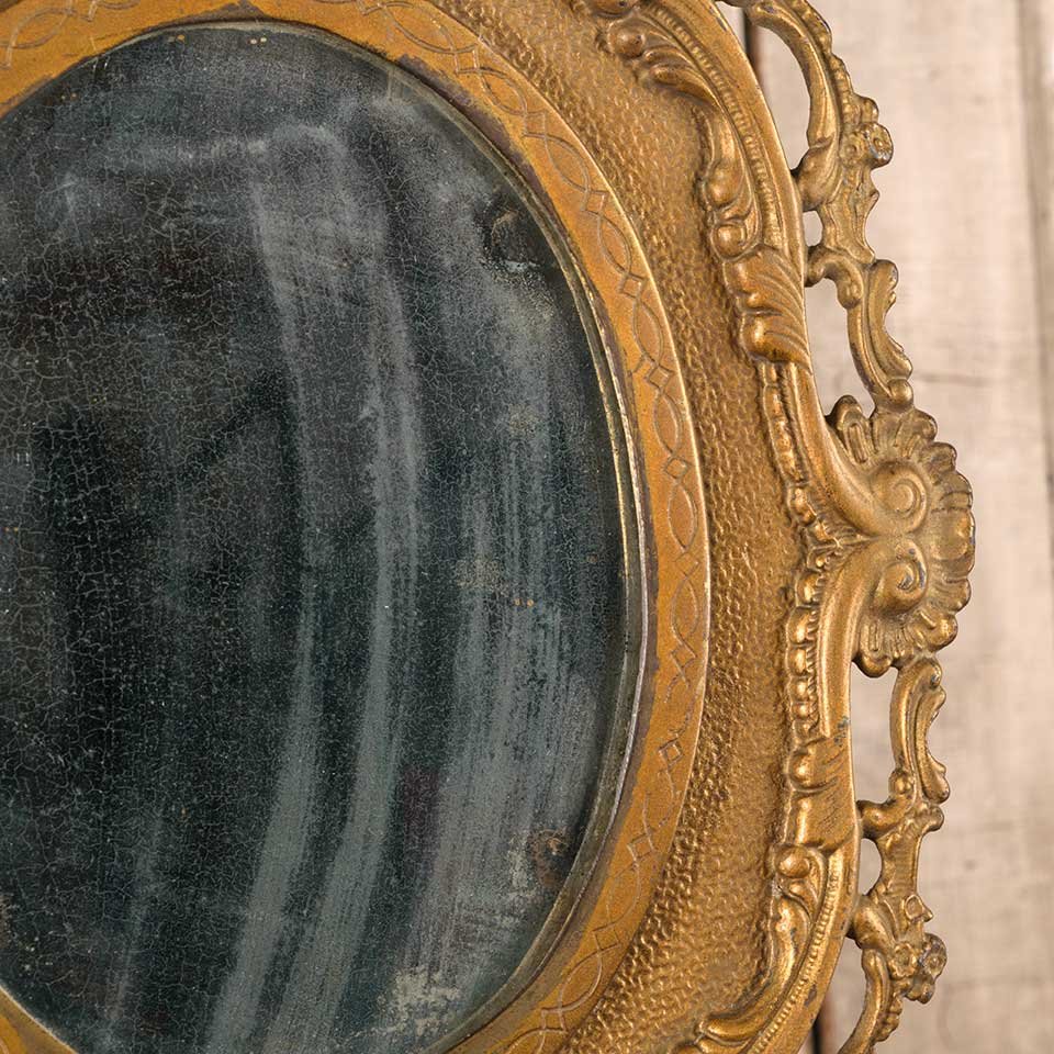 Antique Cast Iron Vanity Mirror image 5