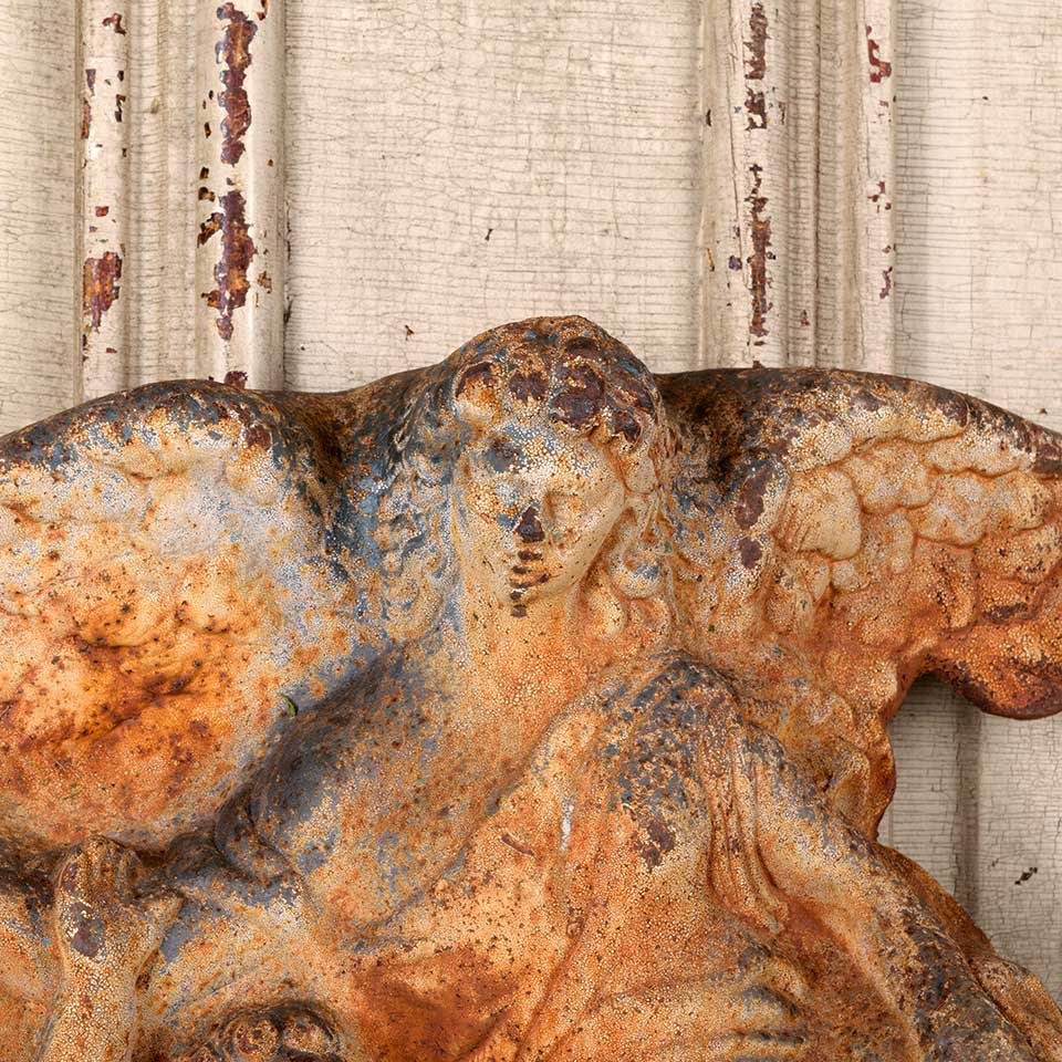 18x14 Vintage Cast Iron Angel Wall Hanging image 3