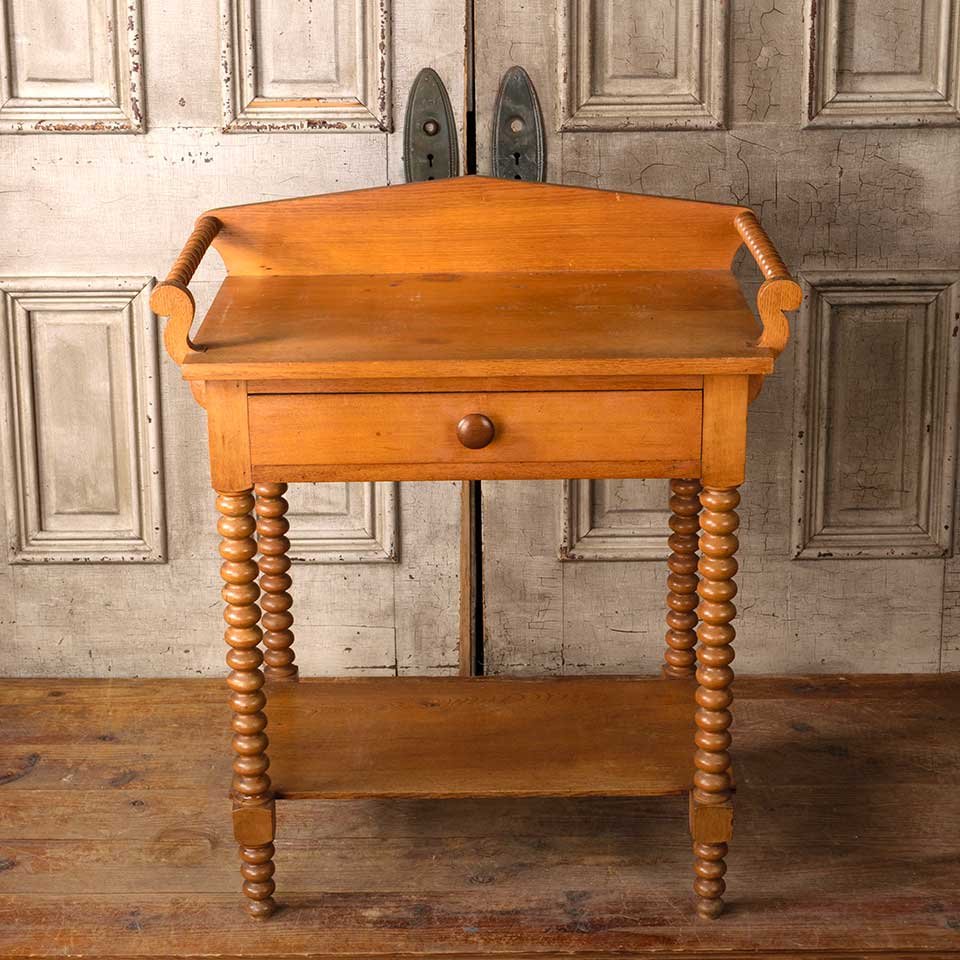 29x30 Antique Wood Dry Sink Table image 1