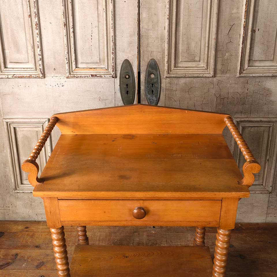 29x30 Antique Wood Dry Sink Table image 2