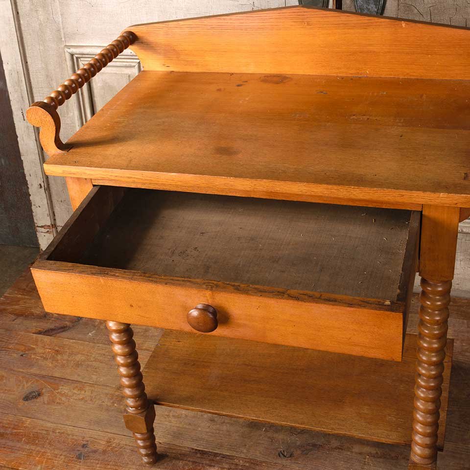 29x30 Antique Wood Dry Sink Table image 3
