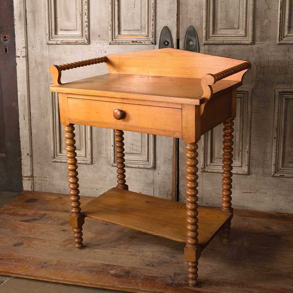 29x30 Antique Wood Dry Sink Table image 4
