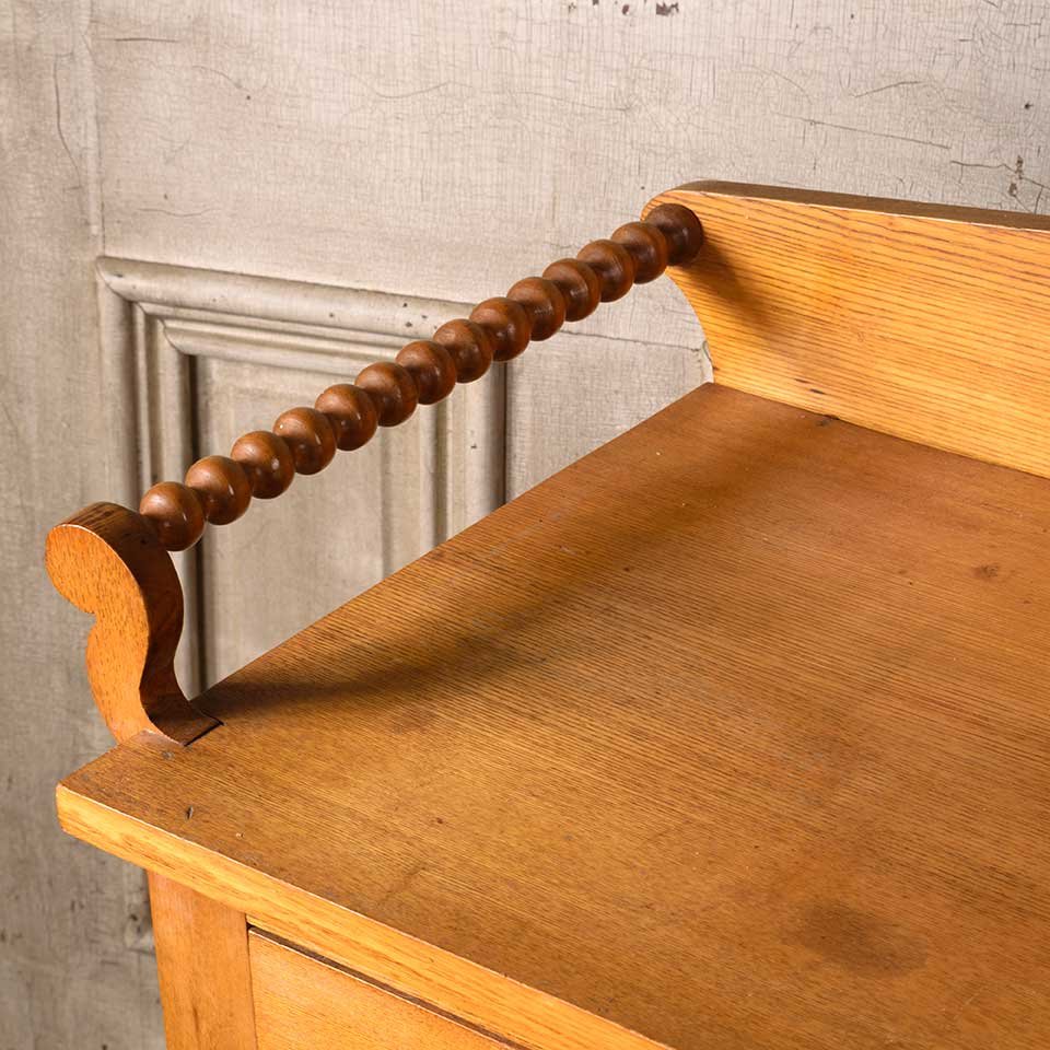 29x30 Antique Wood Dry Sink Table image 8