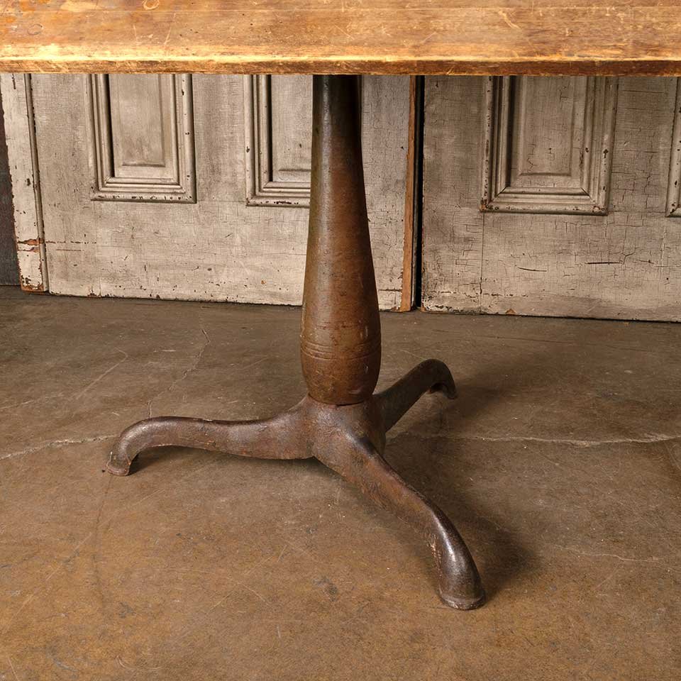 Antique Wood & Cast Iron Drafting Table image 2