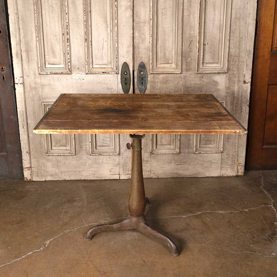 Antique Wood & Cast Iron Drafting Table image 4