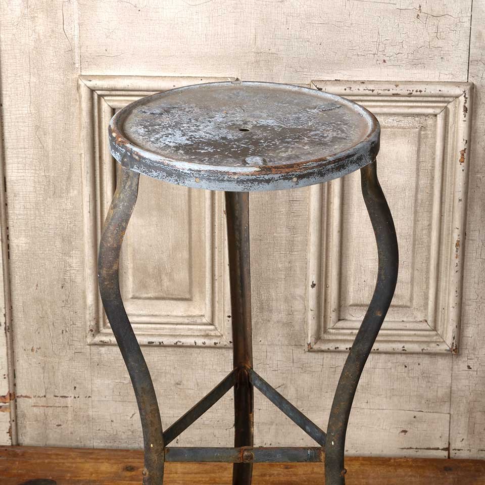 13x28 Vintage Round Metal Pedestal Table image 5