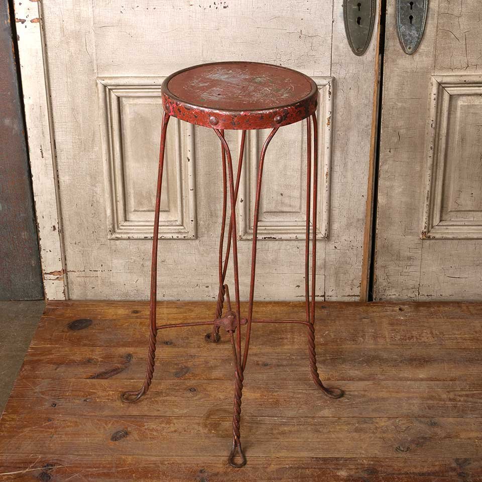 12x53 Vintage Metal Wire Stool / Pedestal image 1