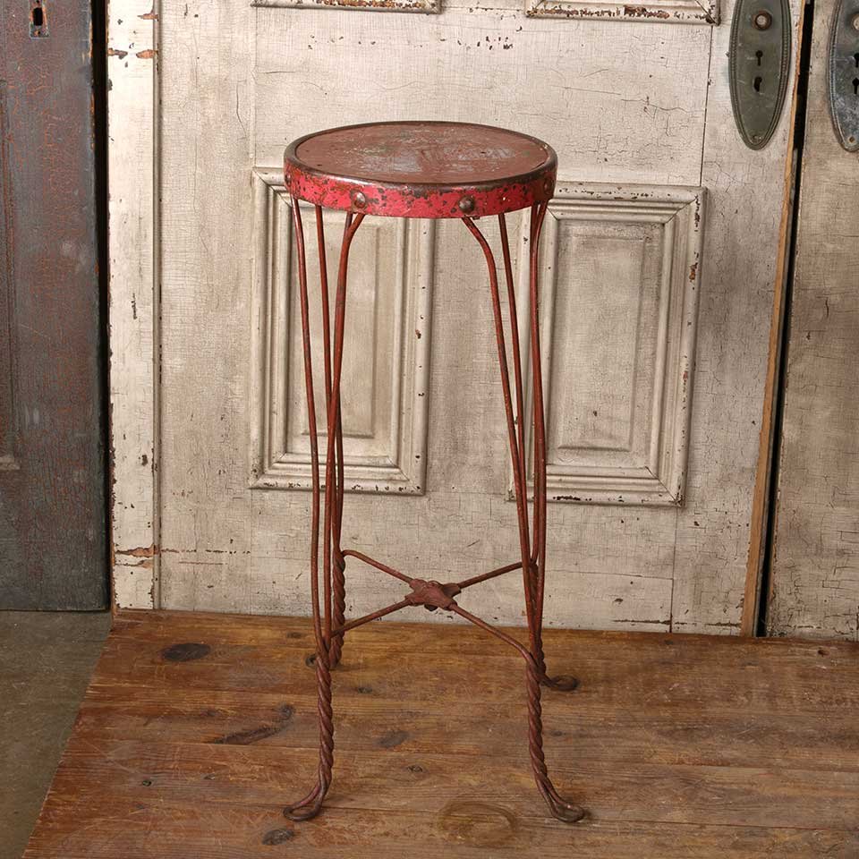 12x53 Vintage Metal Wire Stool / Pedestal image 6