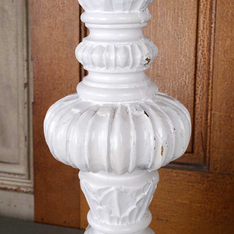 34" Carved Wood Candlesticks / Lamp Bases image 5