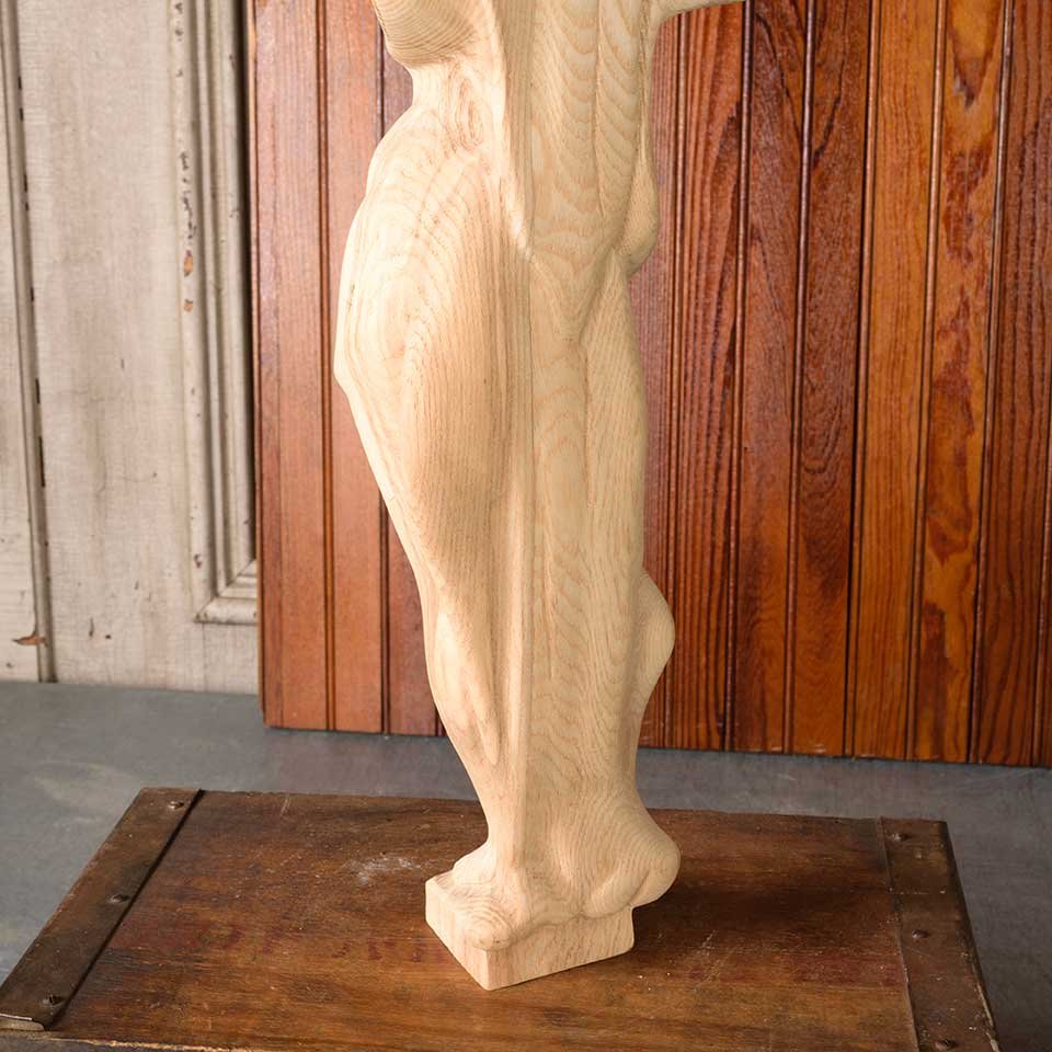 20" Carved Wood Caryatid Figural Statue image 6