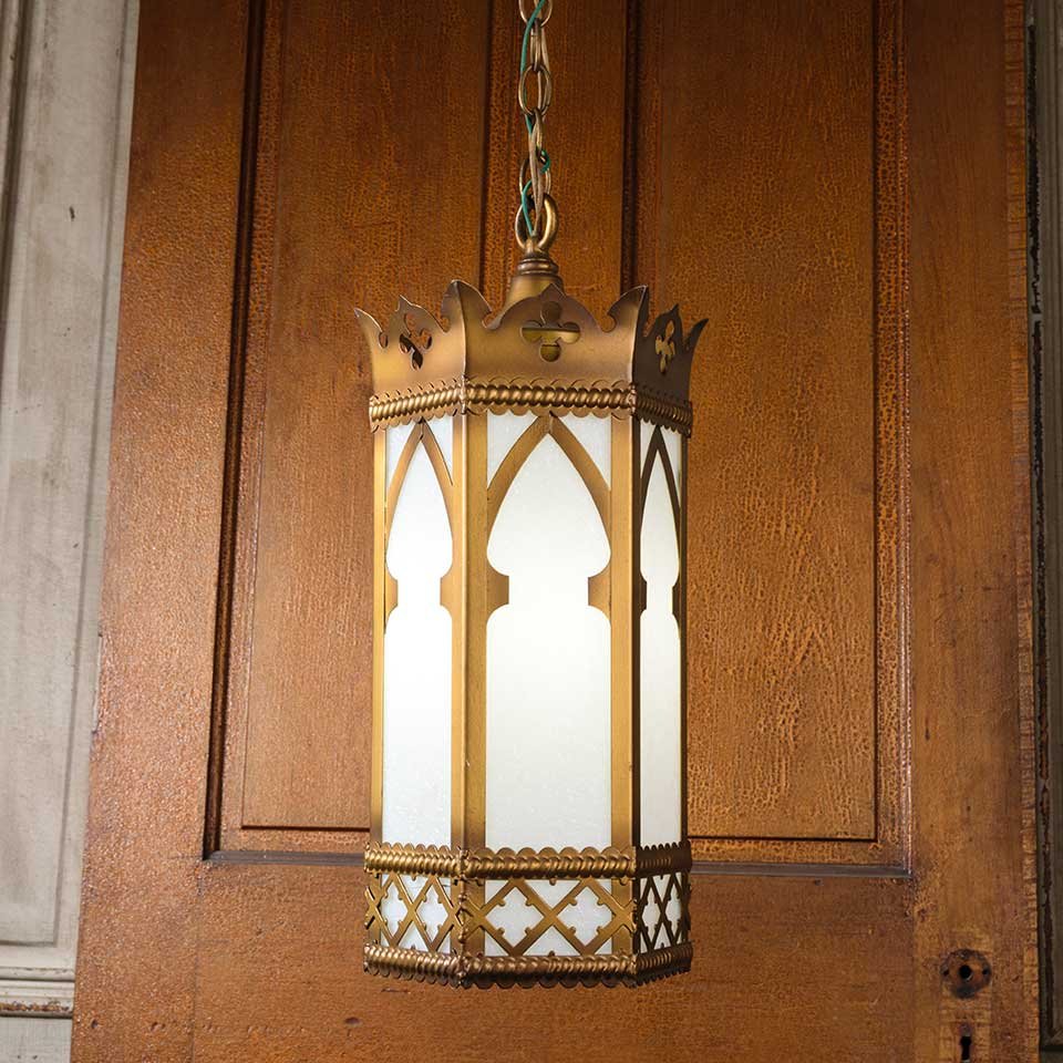 8x20 Antique Gothic Pendant Light Fixture image 1