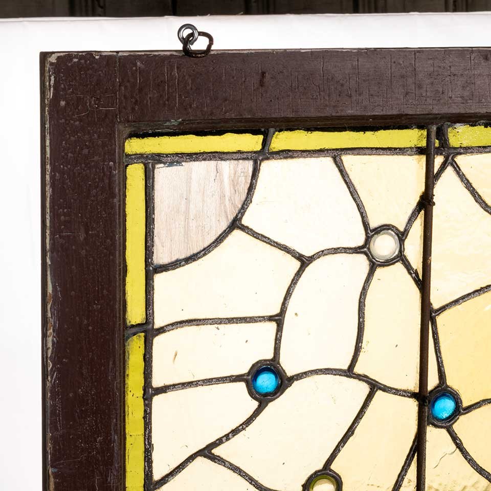 33x20 Antique Stained Glass Window Sash image 3