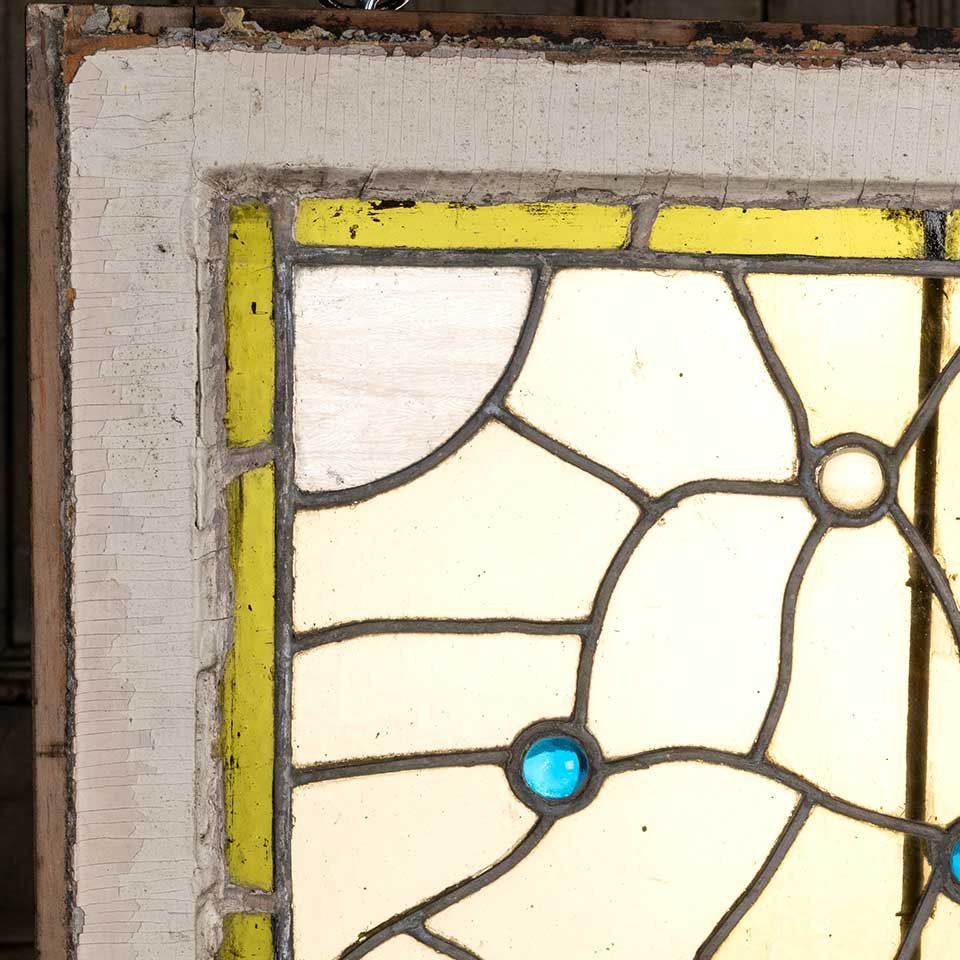 33x20 Antique Stained Glass Window Sash image 6