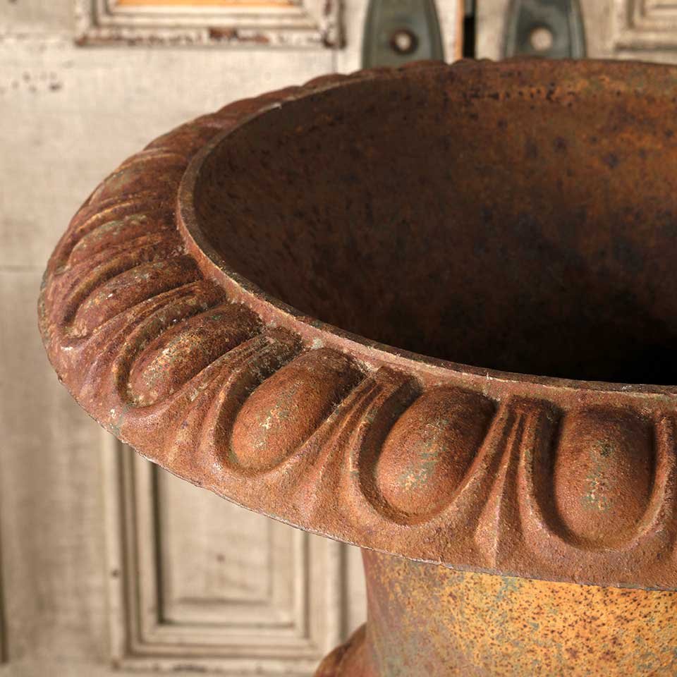 21" Antique Cast Iron Garden Urn & Pedestal image 5