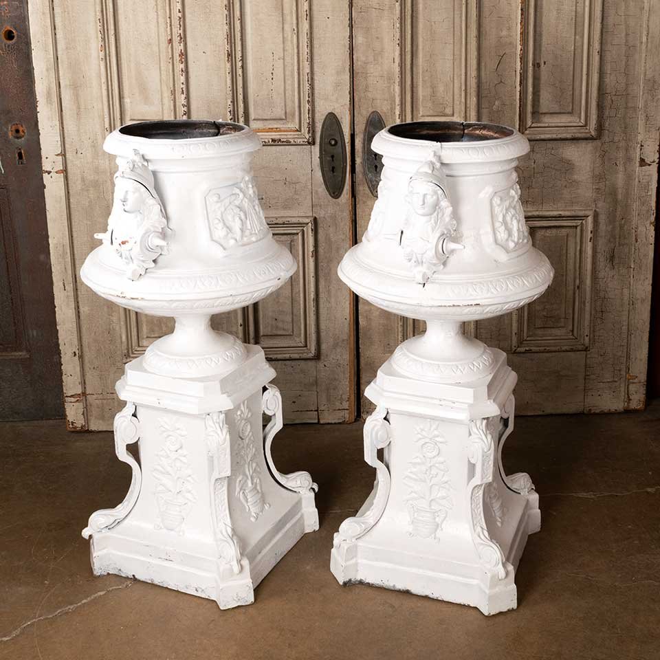 20x42 Vintage Cast Aluminum Garden Urns image 6