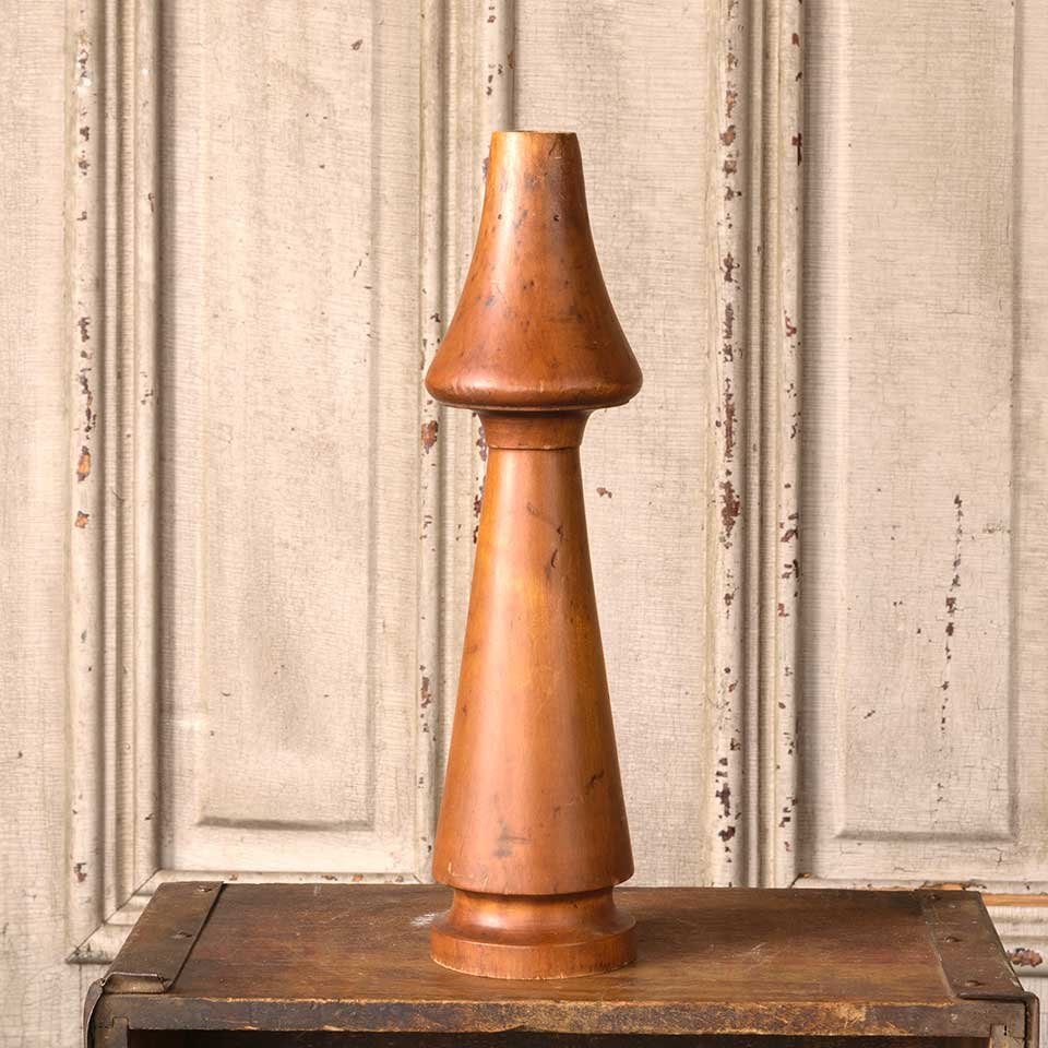 3x13 Antique Turned Wood Finial image 1